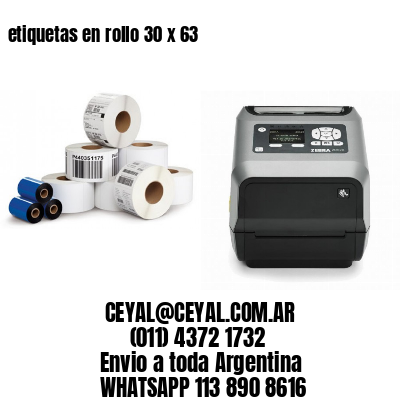 etiquetas en rollo 30 x 63