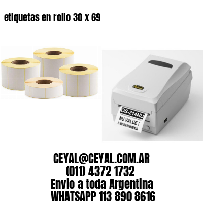 etiquetas en rollo 30 x 69