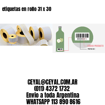 etiquetas en rollo 31 x 30