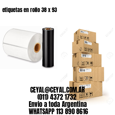 etiquetas en rollo 38 x 93