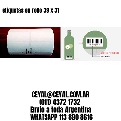 etiquetas en rollo 39 x 31