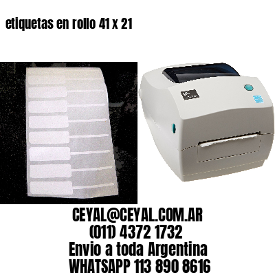 etiquetas en rollo 41 x 21