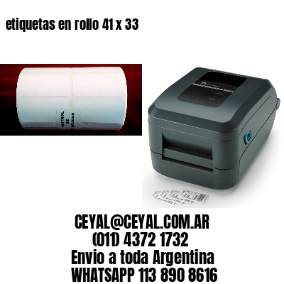 etiquetas en rollo 41 x 33