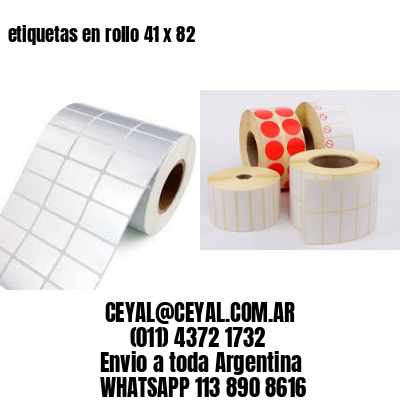etiquetas en rollo 41 x 82