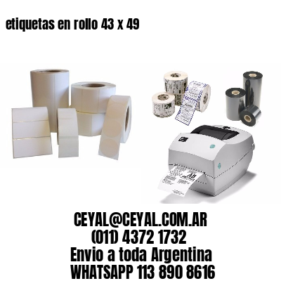 etiquetas en rollo 43 x 49
