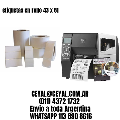 etiquetas en rollo 43 x 81