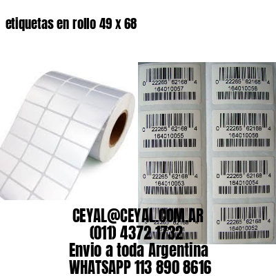 etiquetas en rollo 49 x 68