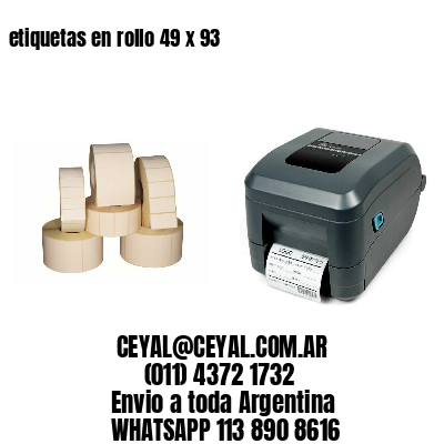 etiquetas en rollo 49 x 93