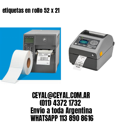 etiquetas en rollo 52 x 21