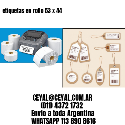 etiquetas en rollo 53 x 44