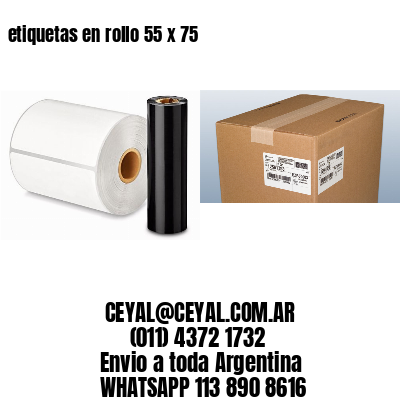 etiquetas en rollo 55 x 75