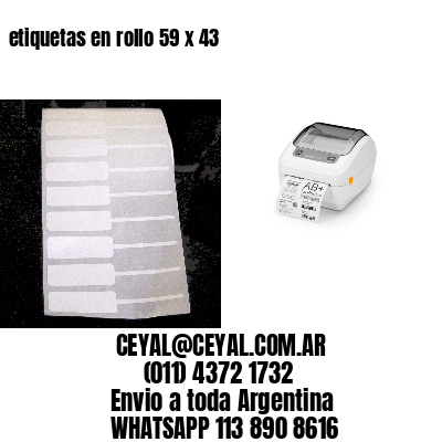 etiquetas en rollo 59 x 43