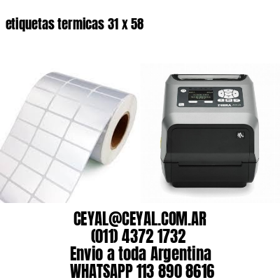 etiquetas termicas 31 x 58