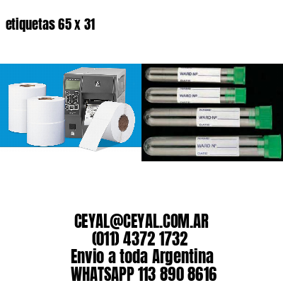 etiquetas 65 x 31