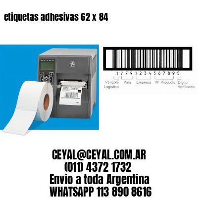 etiquetas adhesivas 62 x 84