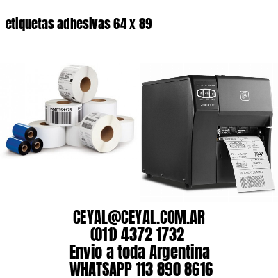 etiquetas adhesivas 64 x 89