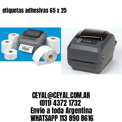 etiquetas adhesivas 65 x 25