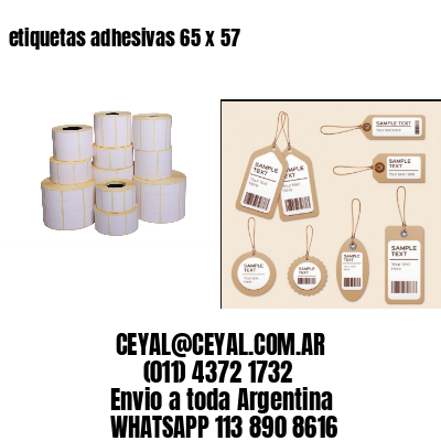etiquetas adhesivas 65 x 57