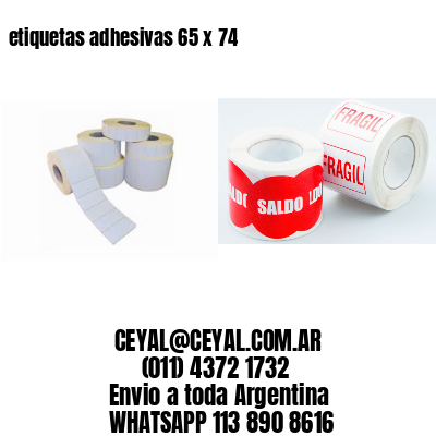 etiquetas adhesivas 65 x 74