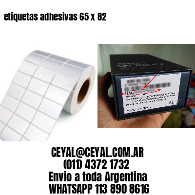 etiquetas adhesivas 65 x 82