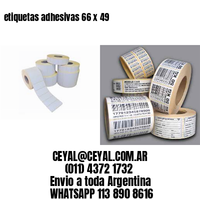 etiquetas adhesivas 66 x 49
