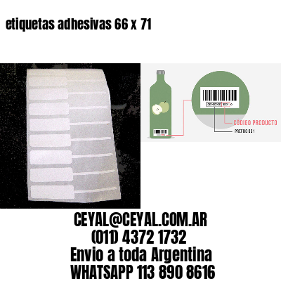etiquetas adhesivas 66 x 71