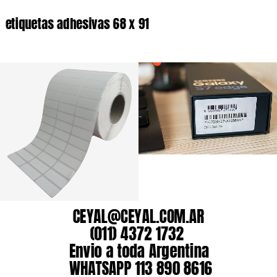etiquetas adhesivas 68 x 91