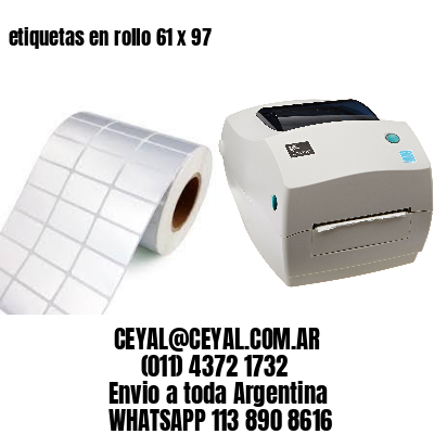 etiquetas en rollo 61 x 97