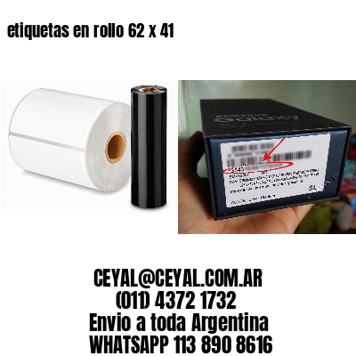 etiquetas en rollo 62 x 41
