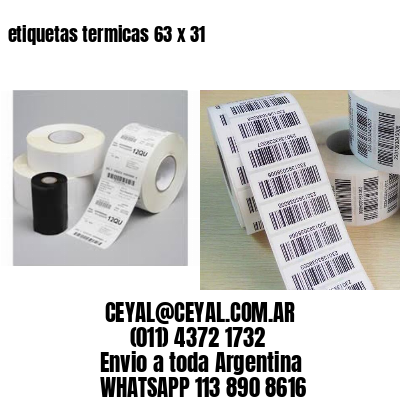 etiquetas termicas 63 x 31