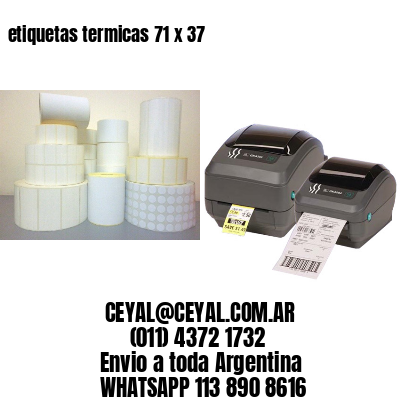 etiquetas termicas 71 x 37