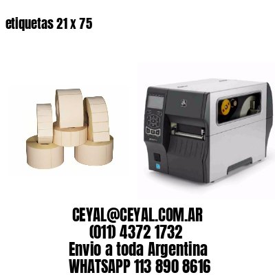 etiquetas 21 x 75