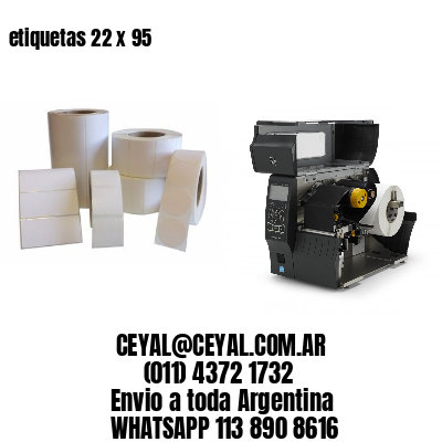 etiquetas 22 x 95