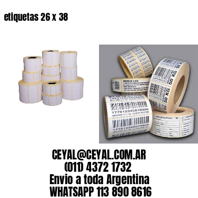 etiquetas 26 x 38