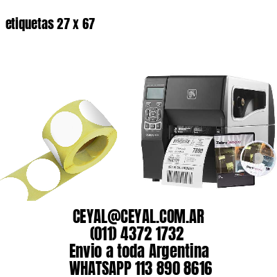 etiquetas 27 x 67