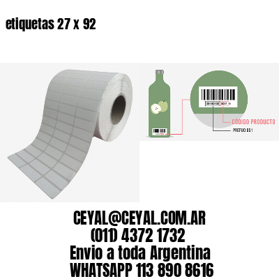 etiquetas 27 x 92