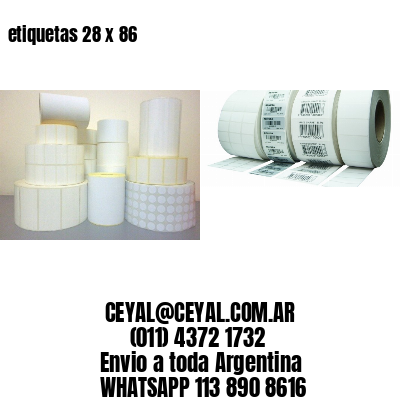 etiquetas 28 x 86