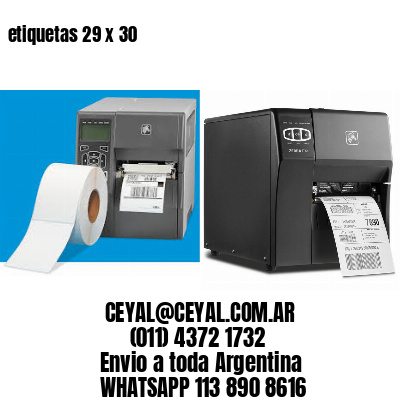 etiquetas 29 x 30
