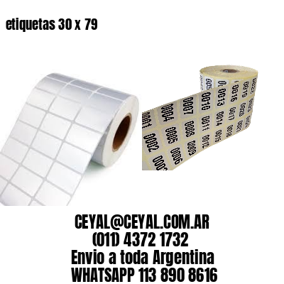 etiquetas 30 x 79