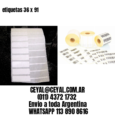 etiquetas 36 x 91