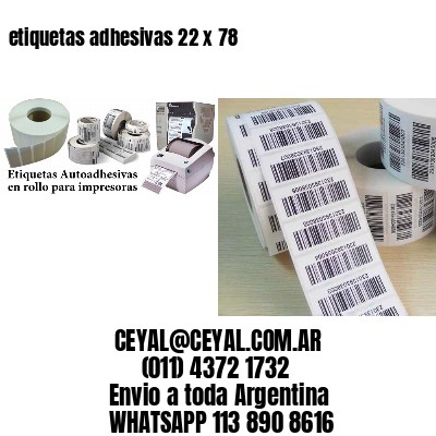 etiquetas adhesivas 22 x 78