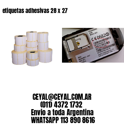 etiquetas adhesivas 28 x 27