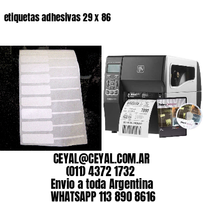 etiquetas adhesivas 29 x 86