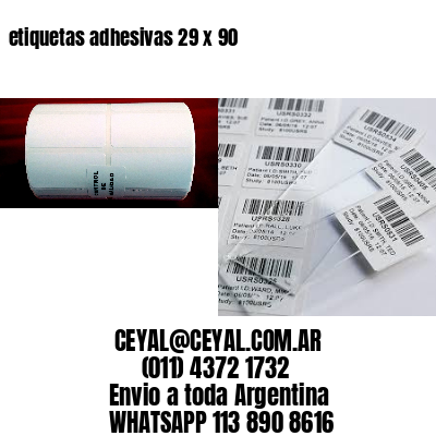 etiquetas adhesivas 29 x 90