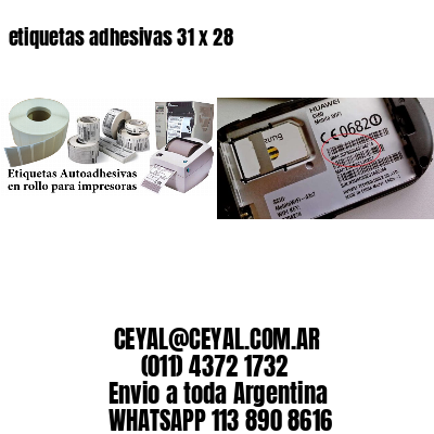 etiquetas adhesivas 31 x 28