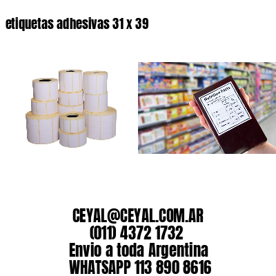 etiquetas adhesivas 31 x 39