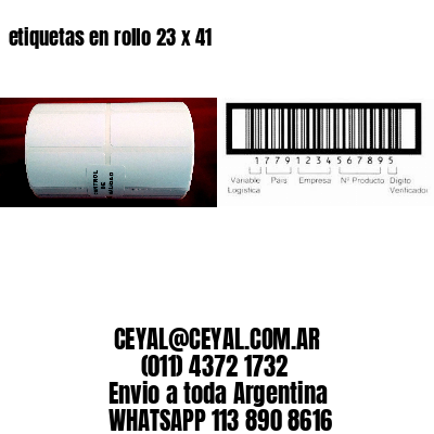 etiquetas en rollo 23 x 41