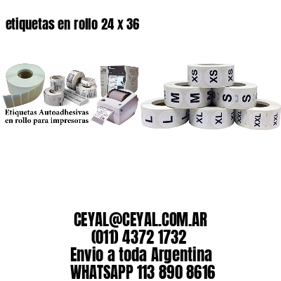 etiquetas en rollo 24 x 36