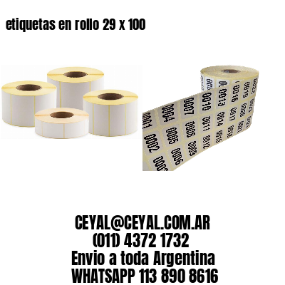 etiquetas en rollo 29 x 100