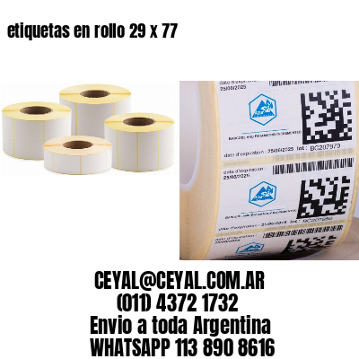 etiquetas en rollo 29 x 77